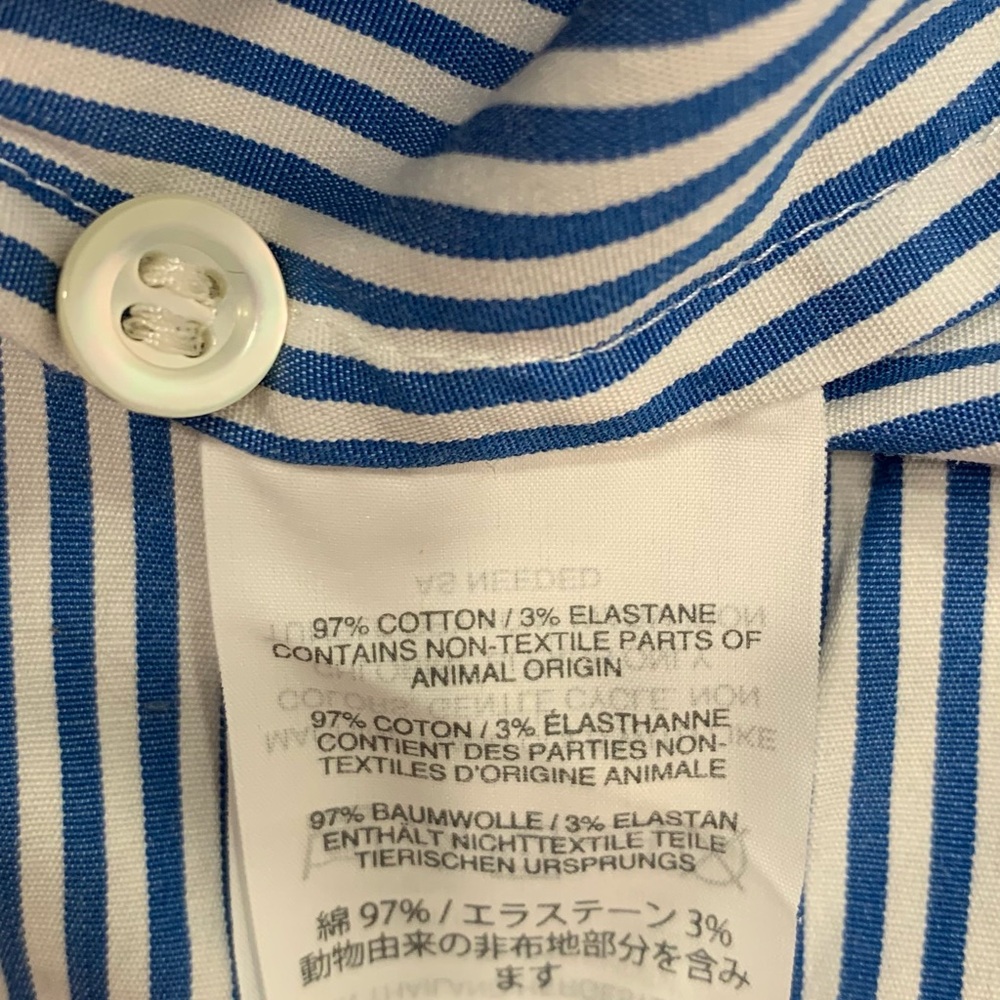 J. Crew Blue & White Striped Long Sleeve Button Up Shirt - Picture 6 of 6